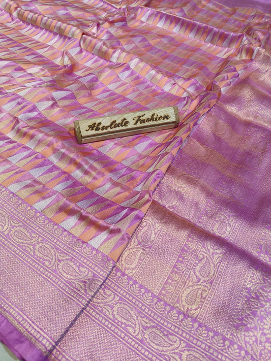 100% Pure Banarasi Katan Silk Rangkat Saree