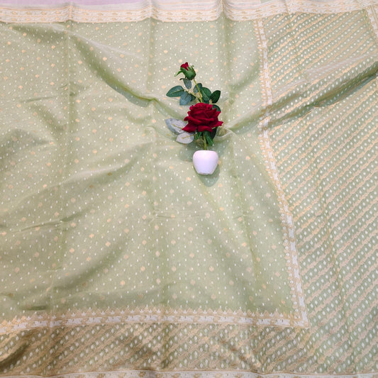 100% Pure Cotton Jamdani Handloom Weaving Saree