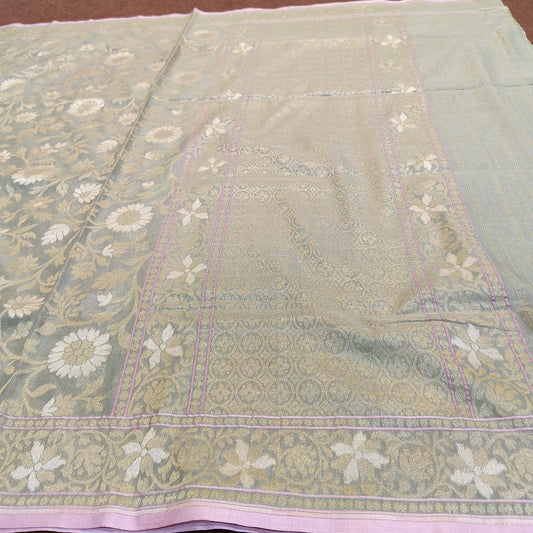 Pure Cotton Nilambari Banarasi Handloom Saree