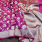 100% Pure Banarasi Double Katan Alfi Upada Design Handloom Weaving Saree