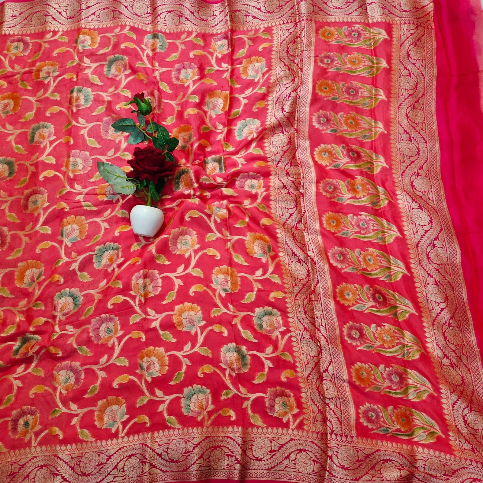 Pure Georgette Banarasi silk saree (adi77993)