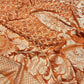 Malmal Cotton Silk Saree Bandhani Work Zari Weaving Rust Color