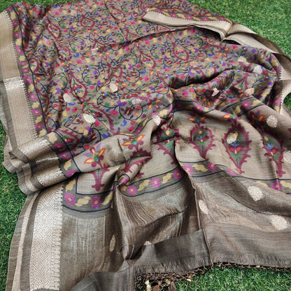 Pure Chendari Cotton Munga Suit with Dupatta Gazri Color